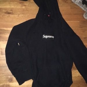 Supreme box logo hoodie black